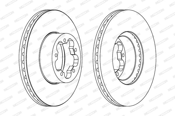 FERODO Тормозной диск DDF1554C