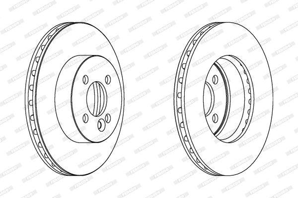 FERODO Тормозной диск DDF1617C