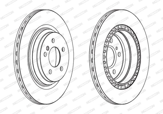 FERODO Тормозной диск DDF1771C