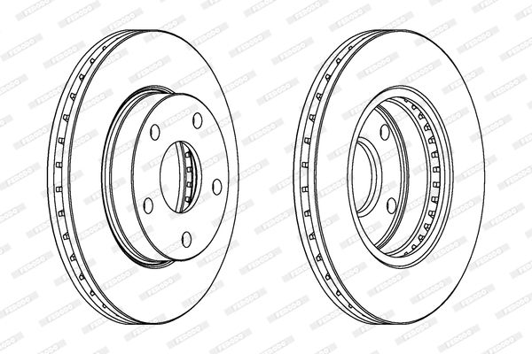 FERODO Тормозной диск DDF180