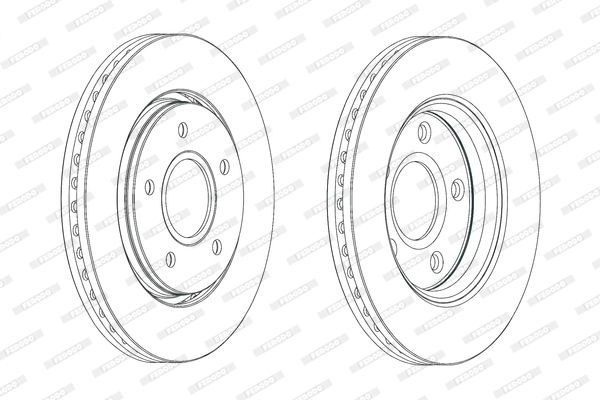 FERODO Тормозной диск DDF1807C