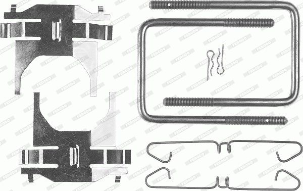 FERODO Piederumu komplekts, Disku bremžu uzlikas FBA411