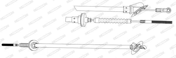 FERODO Трос, управление сцеплением FCC421091
