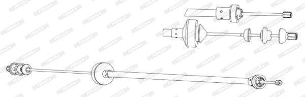 FERODO Трос, управление сцеплением FCC422656