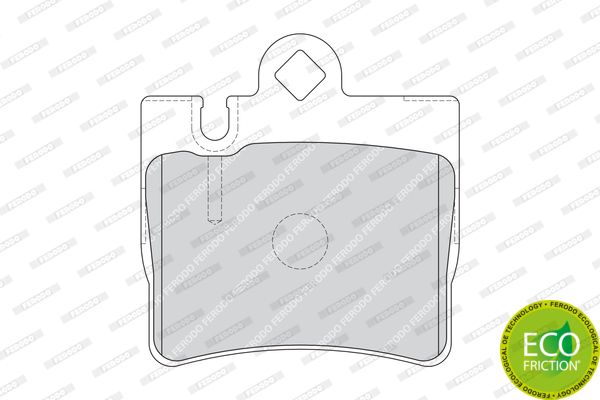 FERODO Комплект тормозных колодок, дисковый тормоз FDB1427