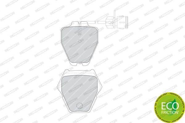 FERODO Комплект тормозных колодок, дисковый тормоз FDB1710