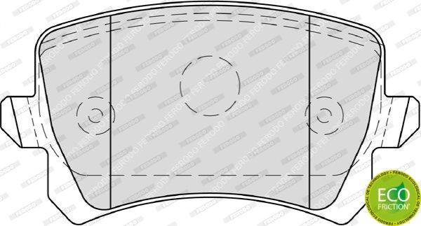 FERODO Комплект тормозных колодок, дисковый тормоз FDB4058