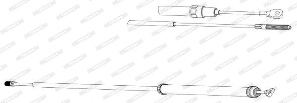 FERODO Тросик, cтояночный тормоз FHB432013