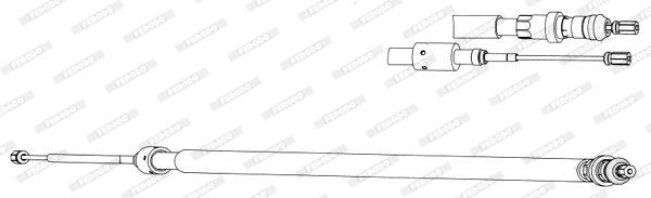 FERODO Тросик, cтояночный тормоз FHB433026