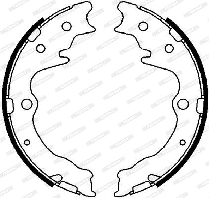 FERODO Комплект тормозных колодок, стояночная тормозная с FSB4024