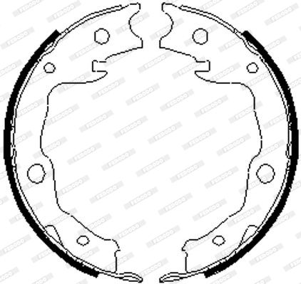 FERODO Комплект тормозных колодок, стояночная тормозная с FSB4035