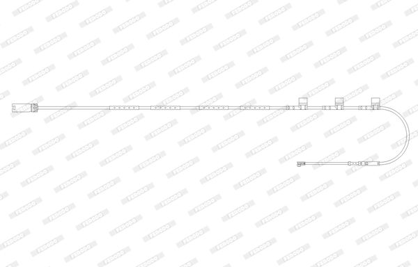 FERODO Сигнализатор, износ тормозных колодок FWI377
