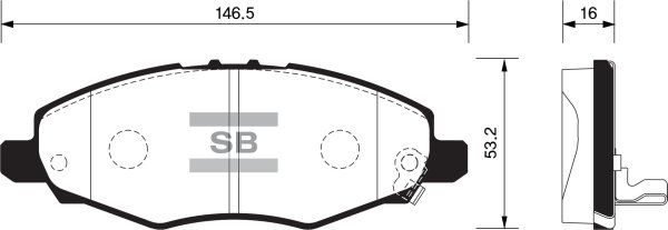 FI.BA Комплект тормозных колодок, дисковый тормоз FBP1412
