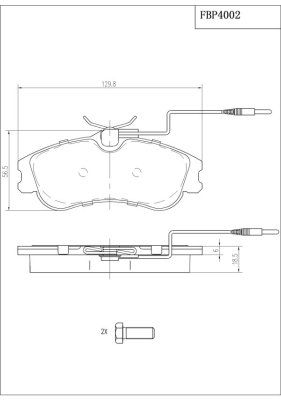 FI.BA Комплект тормозных колодок, дисковый тормоз FBP4002