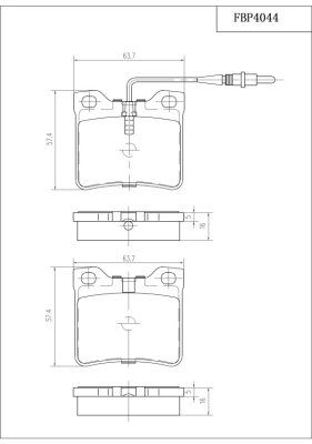 FI.BA Комплект тормозных колодок, дисковый тормоз FBP4044