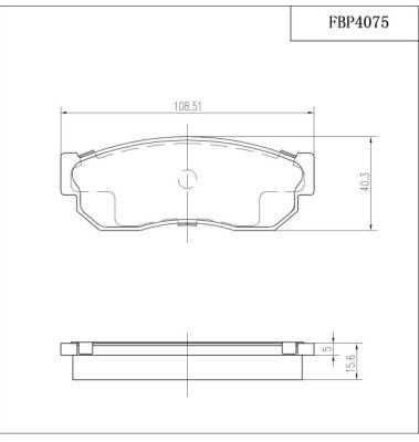 FI.BA Комплект тормозных колодок, дисковый тормоз FBP4075
