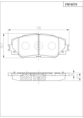 FI.BA Комплект тормозных колодок, дисковый тормоз FBP4079