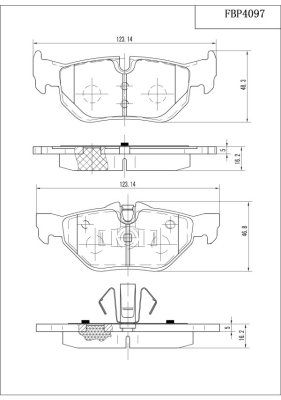 FI.BA Комплект тормозных колодок, дисковый тормоз FBP4097