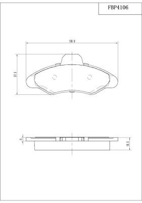 FI.BA Комплект тормозных колодок, дисковый тормоз FBP4106