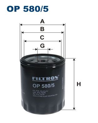 FILTRON Eļļas filtrs OP 580/5
