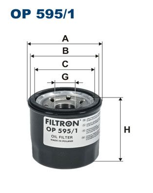 FILTRON Eļļas filtrs OP 595/1