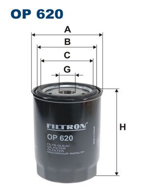 FILTRON Eļļas filtrs OP 620