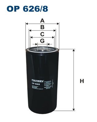 FILTRON Eļļas filtrs OP 626/8