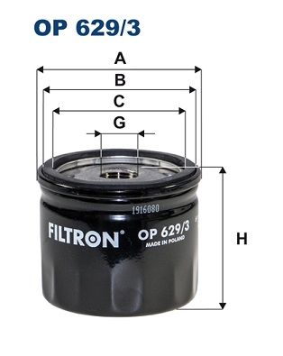 FILTRON Eļļas filtrs OP 629/3