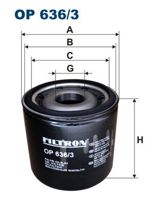FILTRON Eļļas filtrs OP 636/3