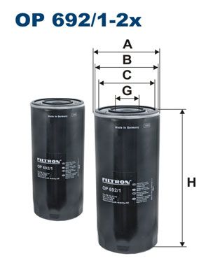 FILTRON Масляный фильтр OP 692/1-2x