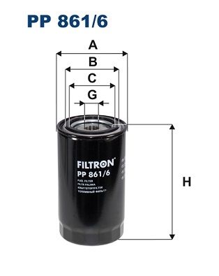FILTRON Топливный фильтр PP 861/6