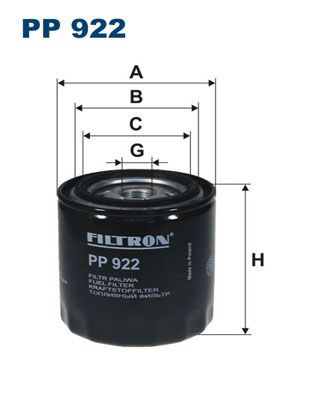 FILTRON Топливный фильтр PP 922