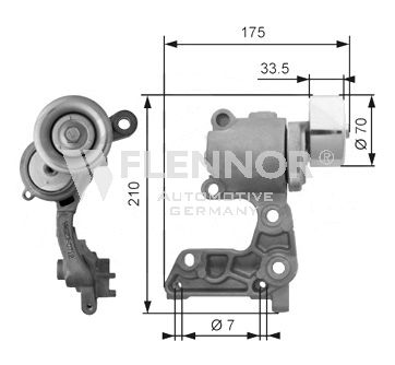 FLENNOR Spriegotājrullītis, Ķīļrievu siksna FS99471