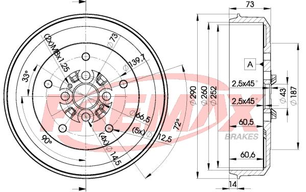 FREMAX Тормозной барабан BD-0010