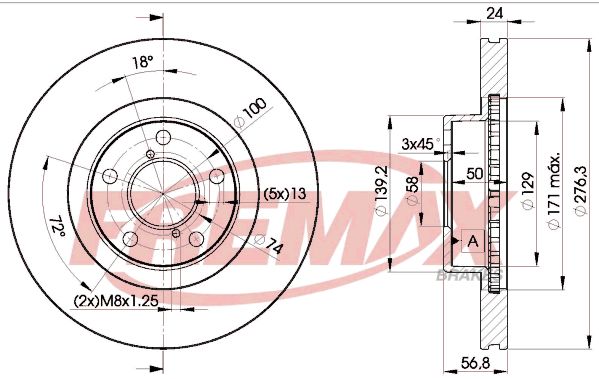 FREMAX Тормозной диск BD-0033