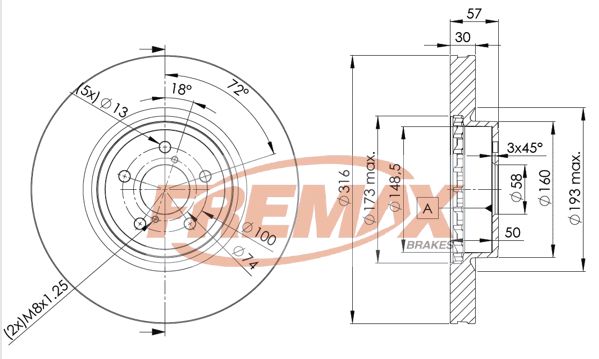 FREMAX Тормозной диск BD-0035