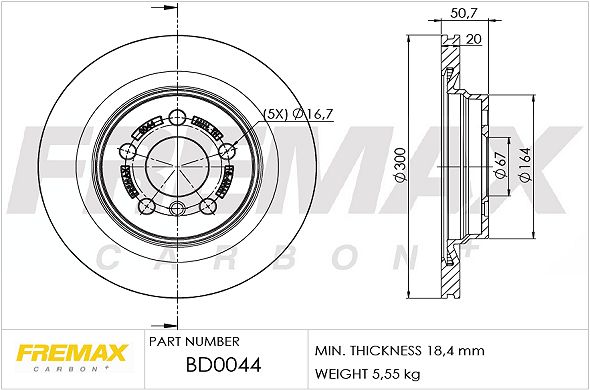 FREMAX Тормозной диск BD-0044