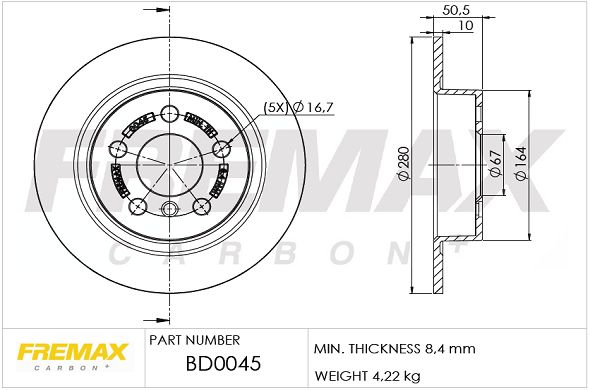 FREMAX Тормозной диск BD-0045