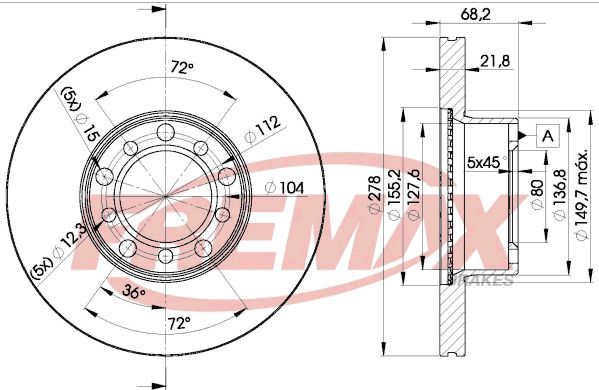 FREMAX Bremžu diski BD-0172