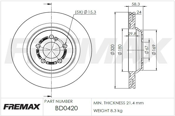 FREMAX Тормозной диск BD-0420