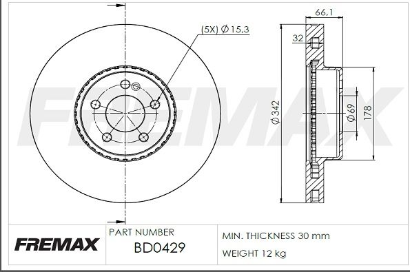 FREMAX Bremžu diski BD-0429