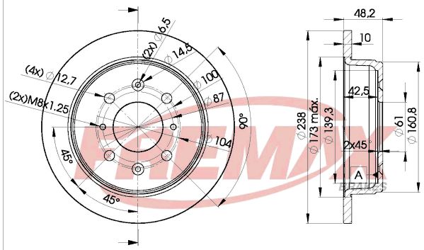 FREMAX Тормозной диск BD-0817