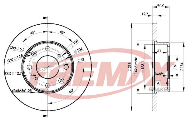 FREMAX Bremžu diski BD-0829