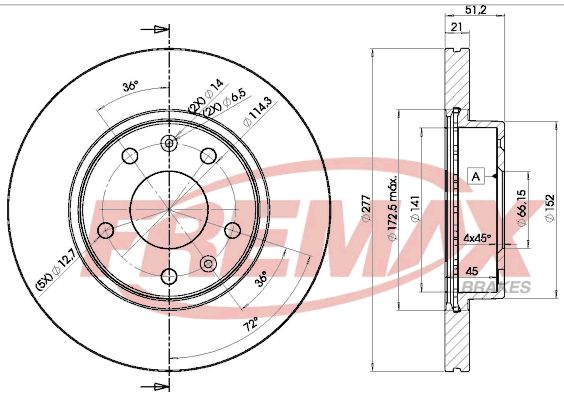 FREMAX Тормозной диск BD-1010