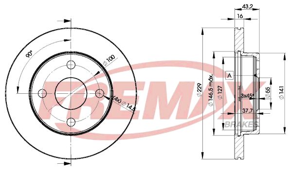 FREMAX Bremžu diski BD-1016