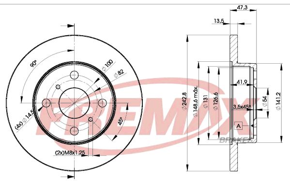 FREMAX Bremžu diski BD-1216