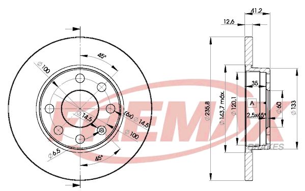 FREMAX Bremžu diski BD-1240