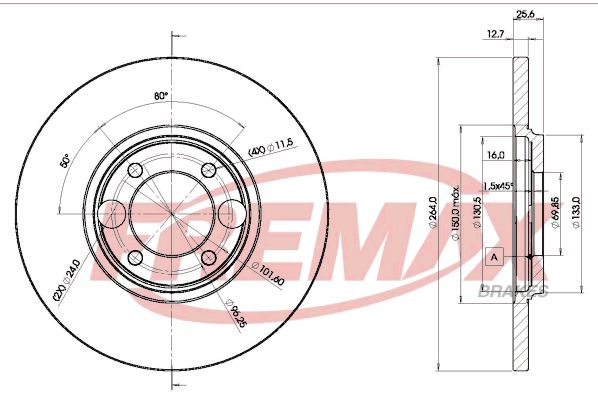 FREMAX Bremžu diski BD-1503