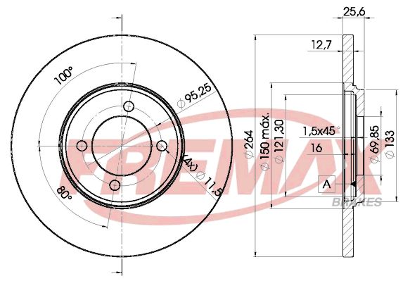 FREMAX Bremžu diski BD-1505