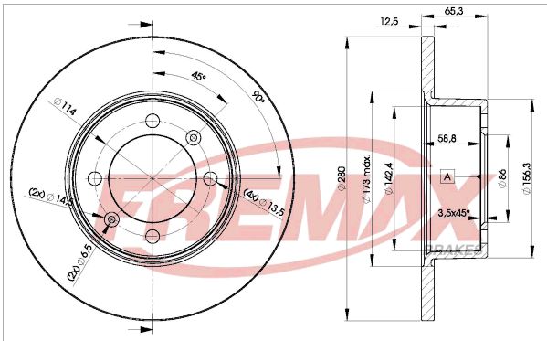 FREMAX Тормозной диск BD-1981